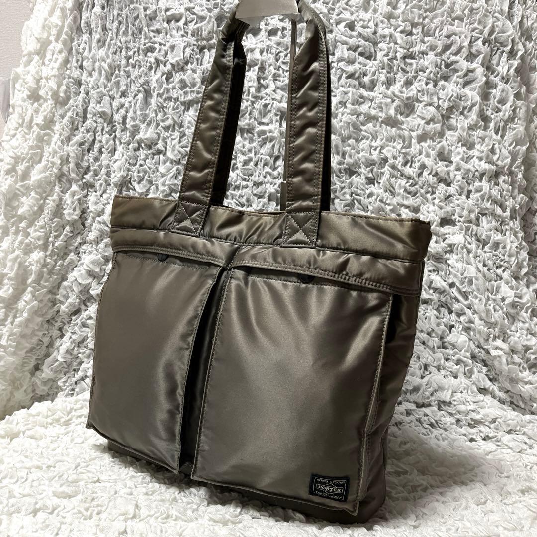 ✨希少✨ポーター　タンカー　トートバッグ　シルバーグレー　A4可