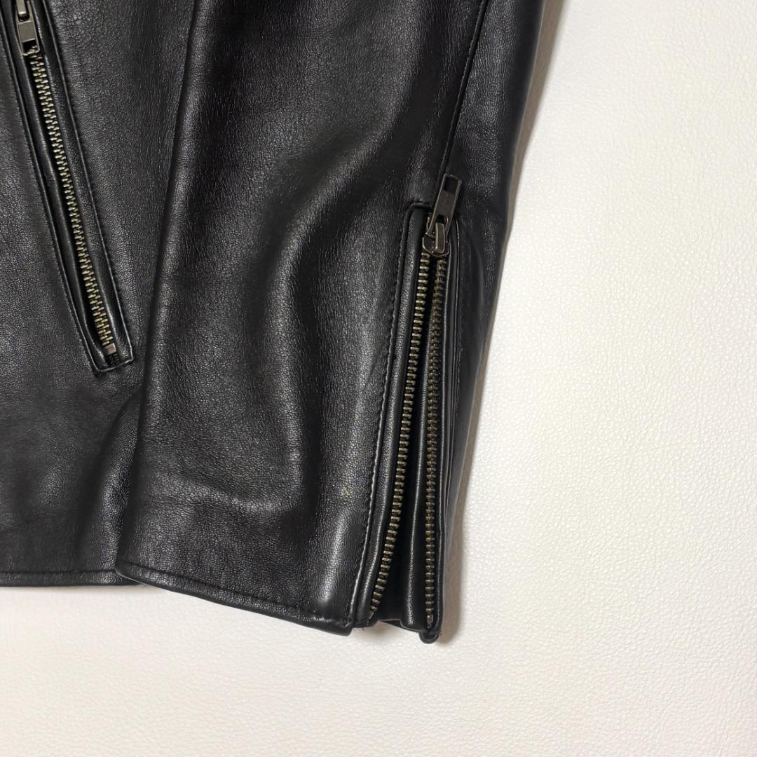 THE SHOP TK シングルライダースジャケット ラムレザー XL ブラック