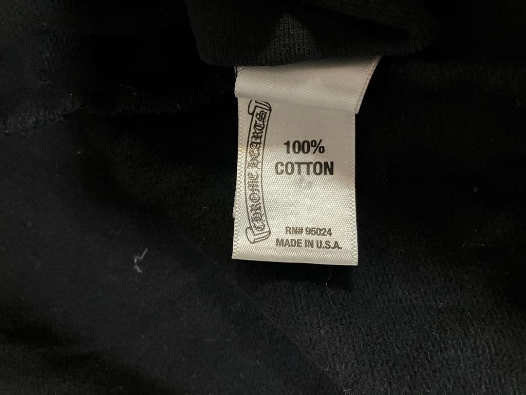 クロムハーツ　ブラックパーカー バック&アームプリント　US XS