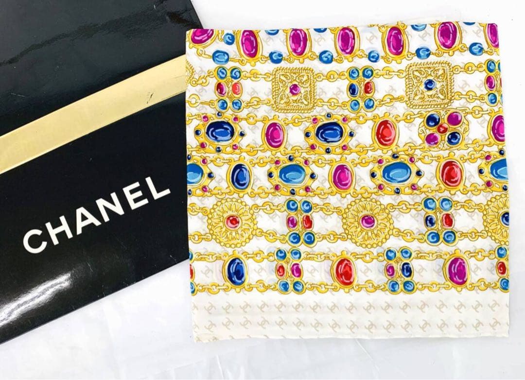 205 美品 CHANEL シャネル ココマーク チェーン宝石柄