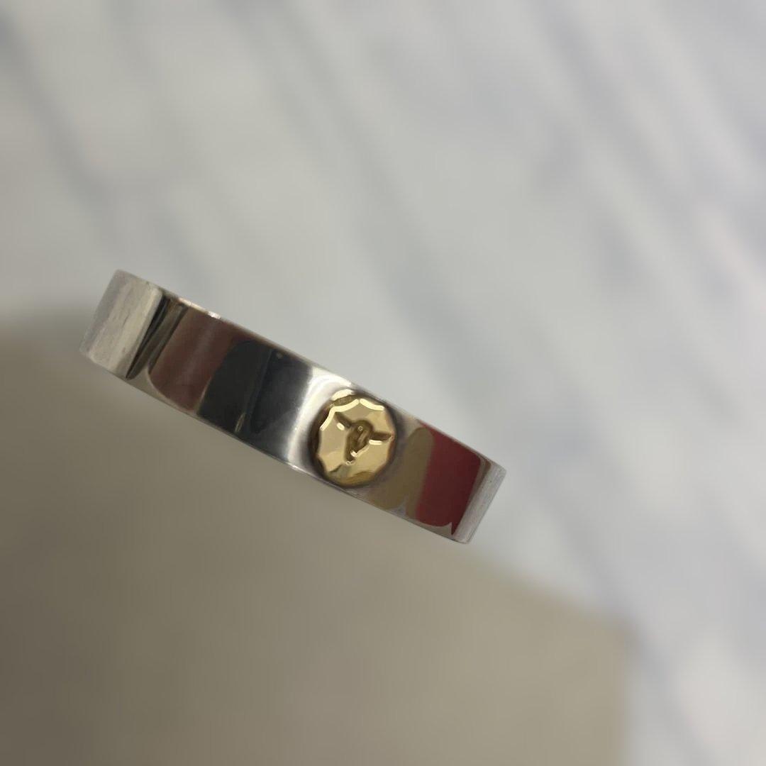 TADY&KING シルバー K18 平打ちバングル　タディアンドキング