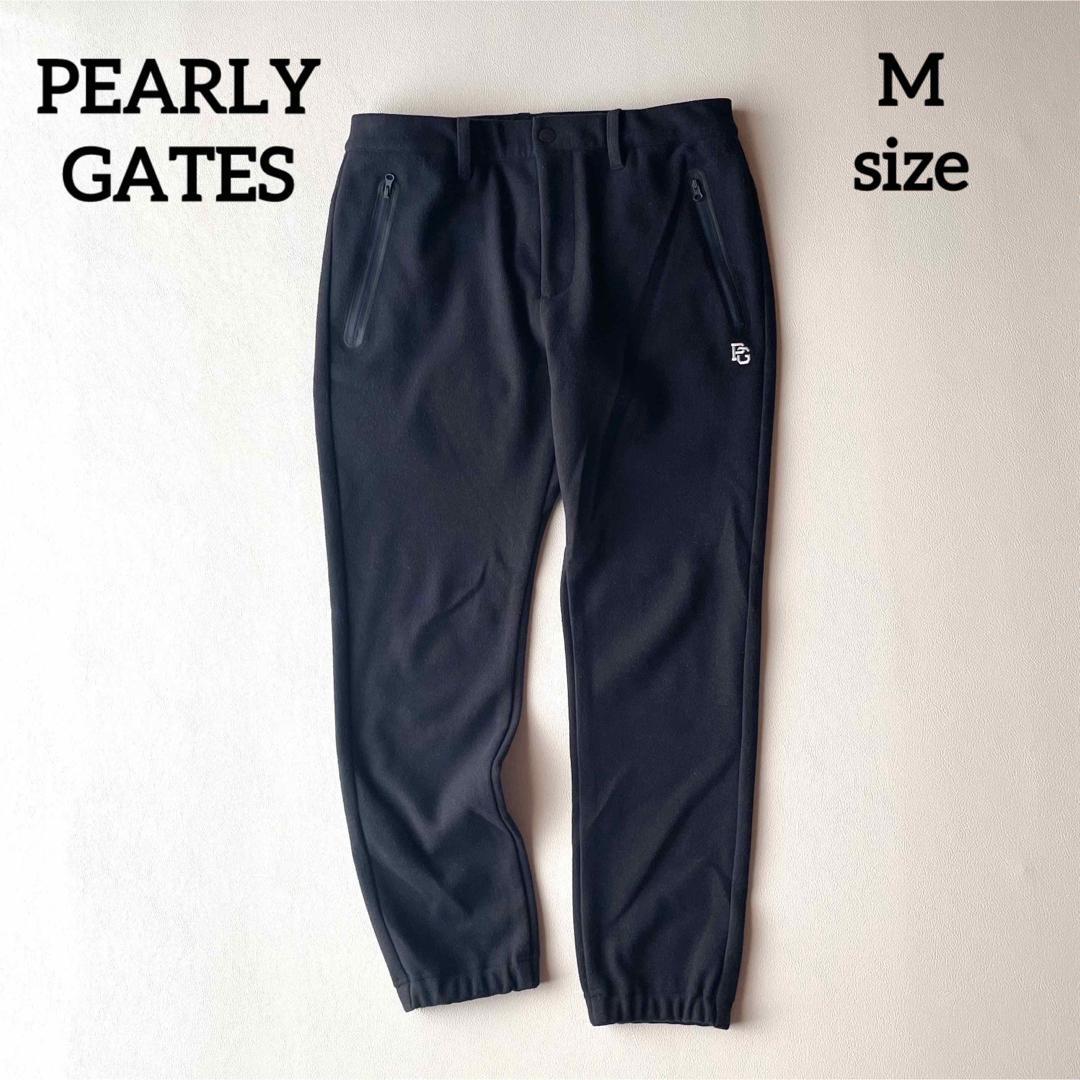 5514【美品】パーリーゲイツ スウェットパンツ ワッペン 23AW ネイビー