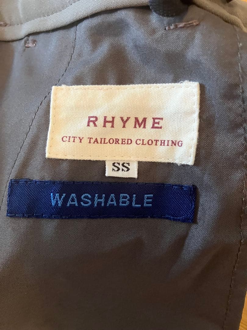 RHYME ORIHICA グレージュ　パンツスーツ ウォッシャブル　AOKI