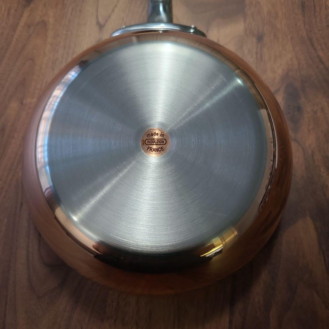 【ラスト！】フランス製deBuyerIH対応20センチ銅ソテーパン蓋付
