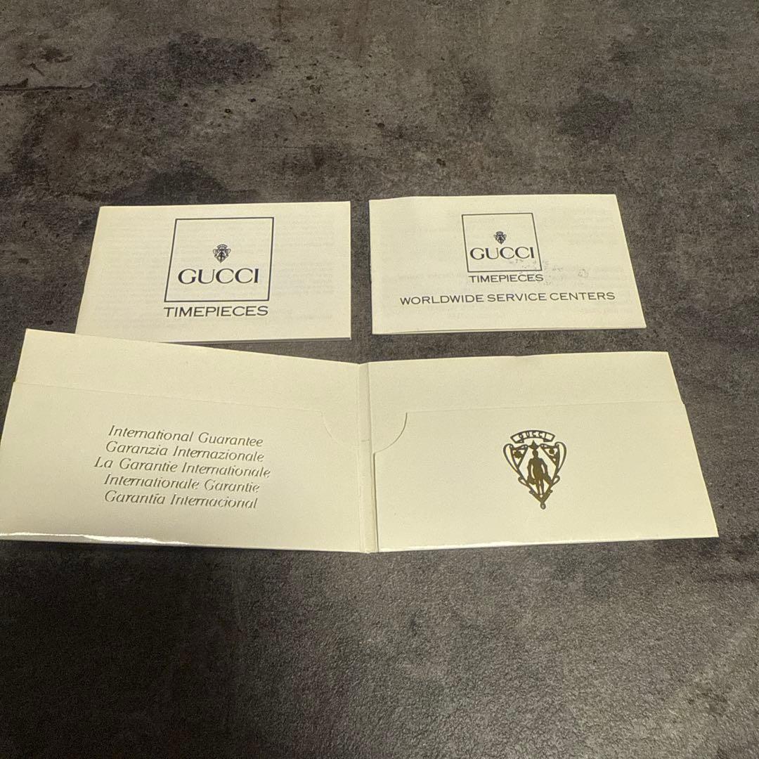 【美品】GUCCI クォーツ腕時計 ブラウンレザー シェリーライン 2000L