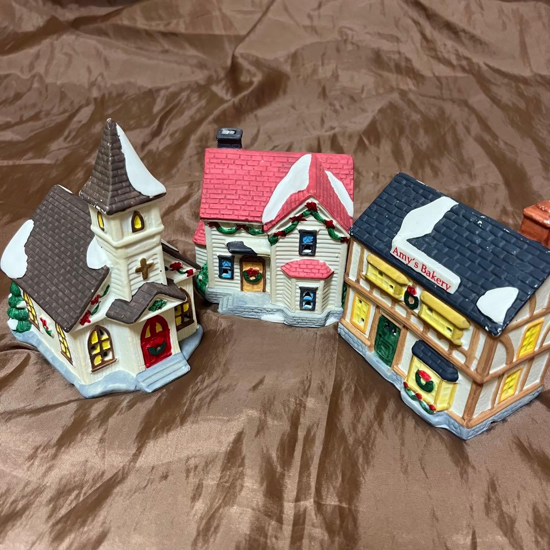 ヴィンテージ品 海外の建物 置物 陶器