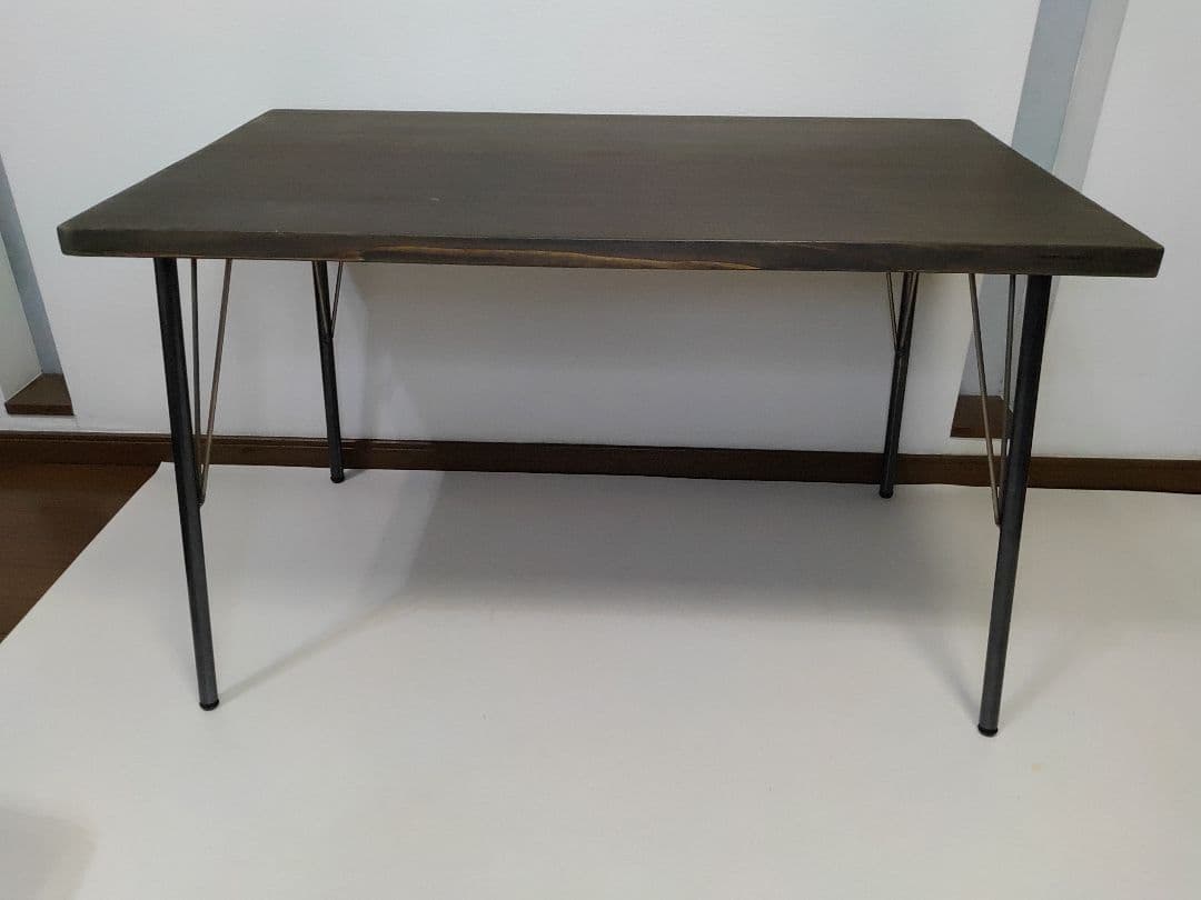 ナチュラル ウッド & アイアン レッグ ソファテーブル 高さ61cm 送料無料