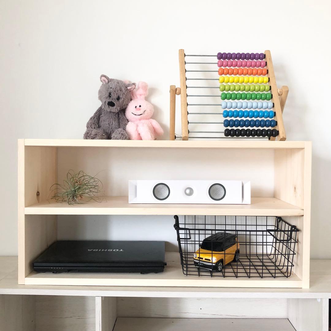 棚18 大型本棚 収納棚 テレビ台 ボード おもちゃ収納 知育　おうちモンテ
