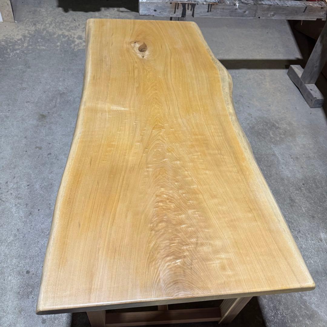 ら*く様 栓　セン　一枚板　ダイニングテーブル　天板のみ ウレタン塗装