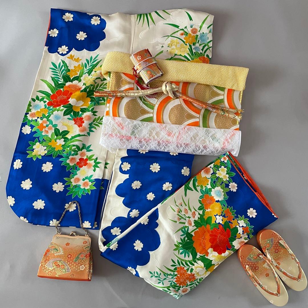 美品　正絹　ジュニア　お着物セット　ハーフ成人式　七五三　付き添い