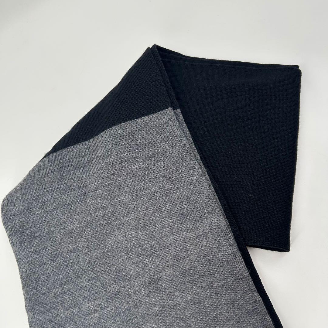 美品✨y2k DIOR ディオールオム ウール バイカラー マフラー グレー