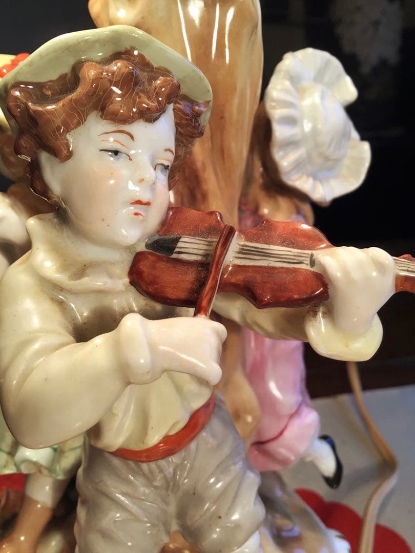 旧東ドイツ王冠マーク アンティークランプ シェイード　フィリギン　人形　照明