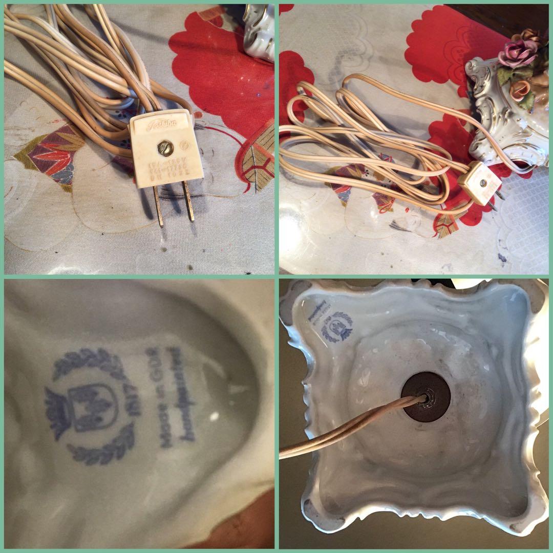 旧東ドイツ王冠マーク アンティークランプ シェイード　フィリギン　人形　照明