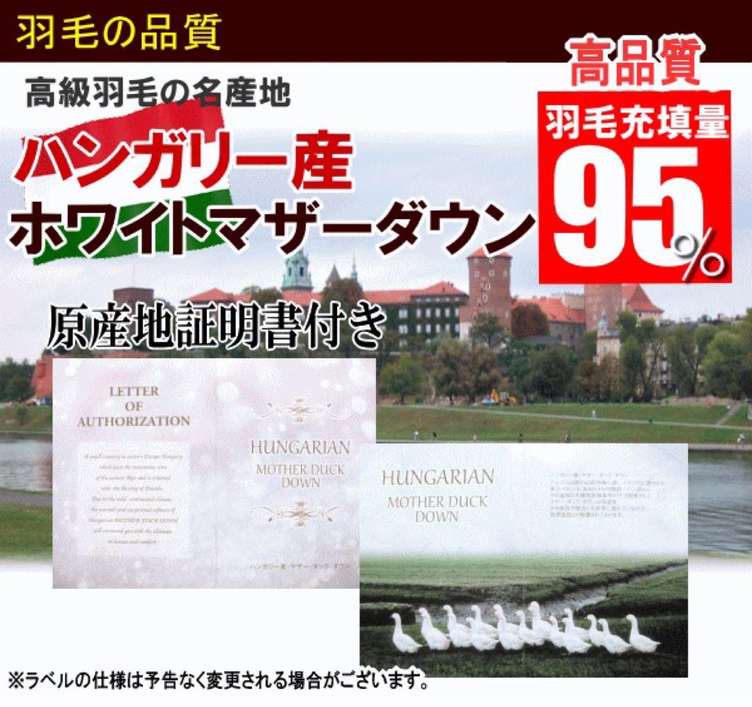 羽毛布団 セミダブル ホワイトマザーダック 超長綿 二層 SK6492-ピンク