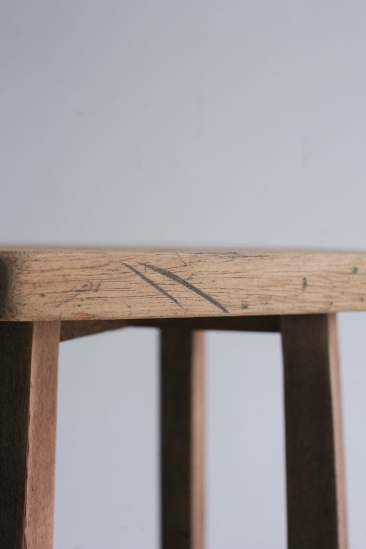 ハイスツール　花台　展示台　無垢材　古家具　カウンターチェア