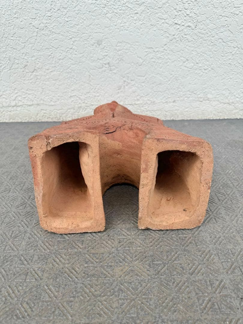 【レア】特大 45cm ハート形土偶 縄文 埴輪 信楽 置物 オブジェ　はにわ