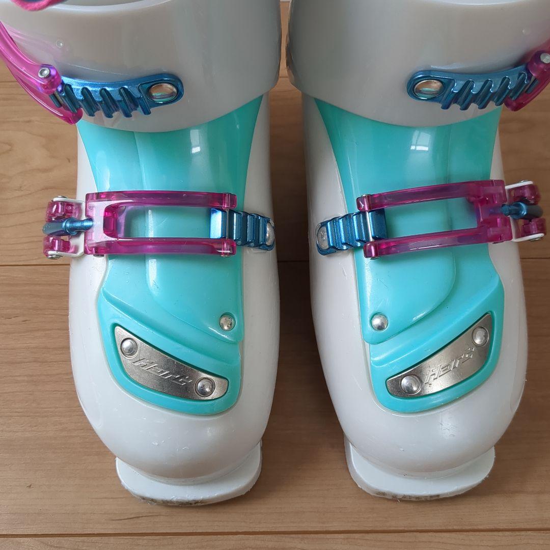 ビンディング付ジュニアスキー・ストック・スキー靴セット