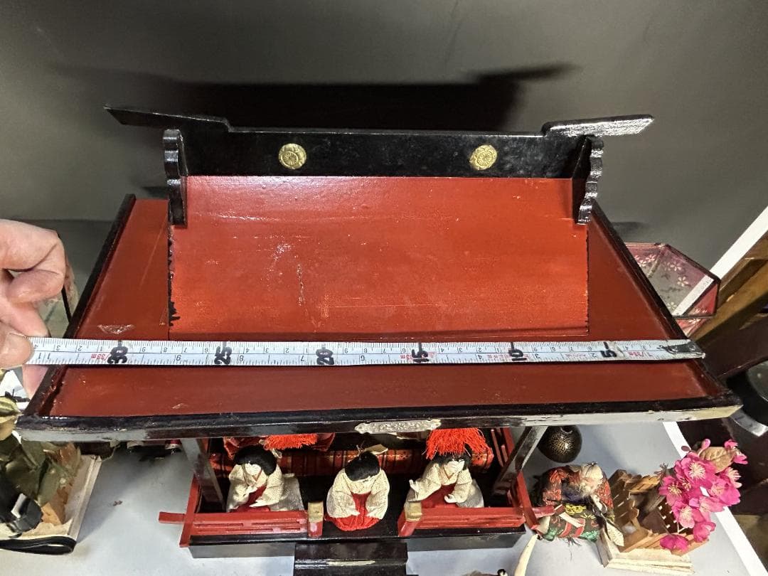 時代　雛御殿　雛道具 雛人形　セット　大正　昭和　木箱 蒔絵