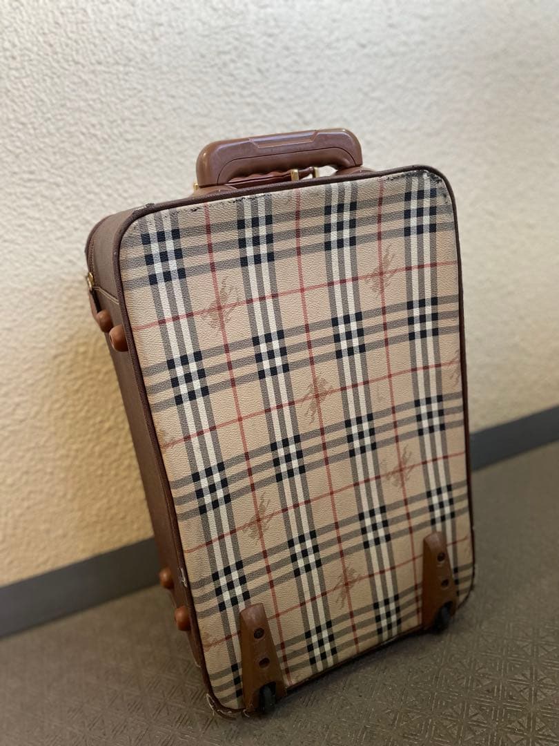 Burberry チェック柄 キャリーケース 中型　アンティーク