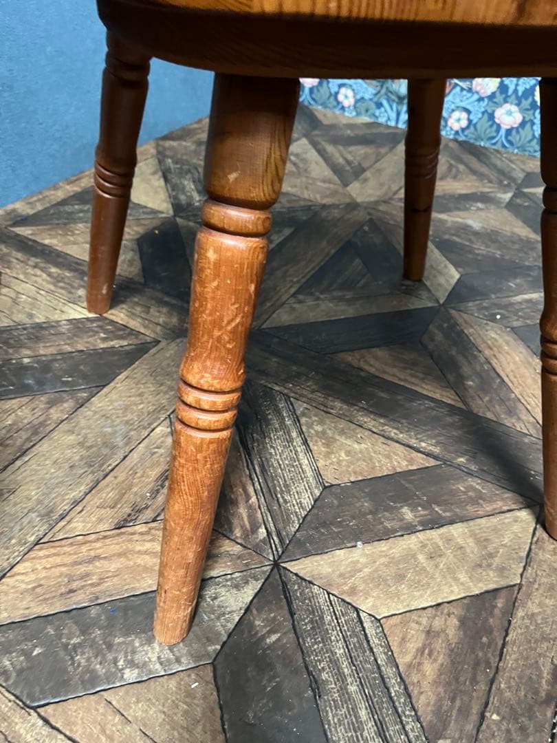 木製カントリー ダイニングチェア 椅子 インテリア ハート型 パイン材