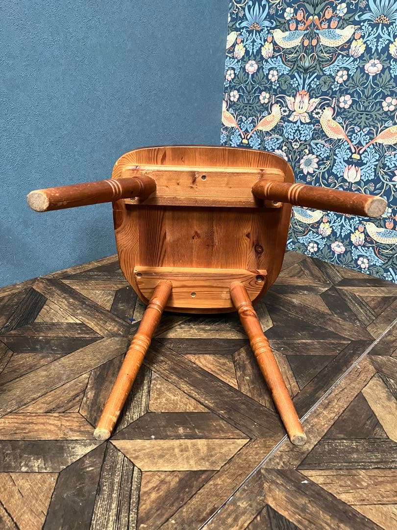 木製カントリー ダイニングチェア 椅子 インテリア ハート型 パイン材