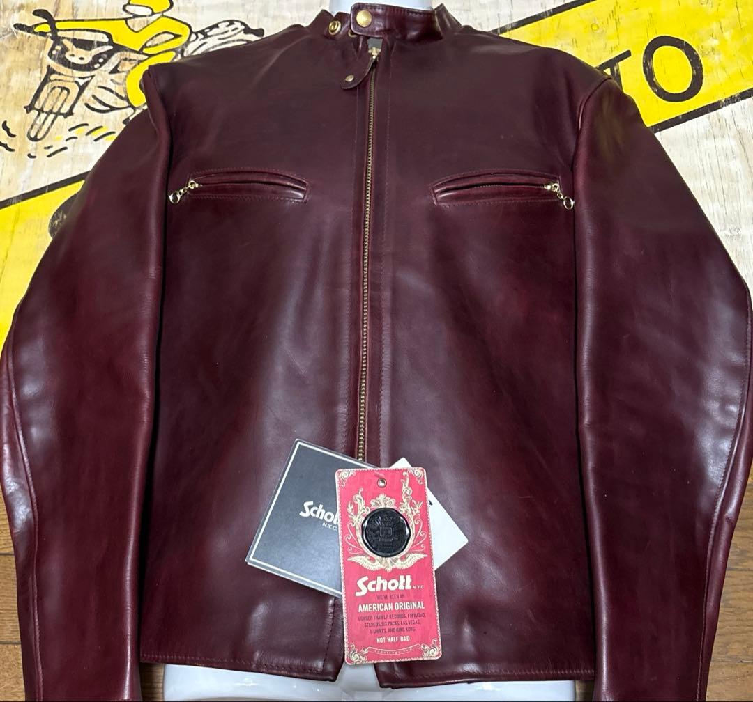 希少‼️美品‼️schottホーウィンレザー641SXX 40インチ　茶芯モデル