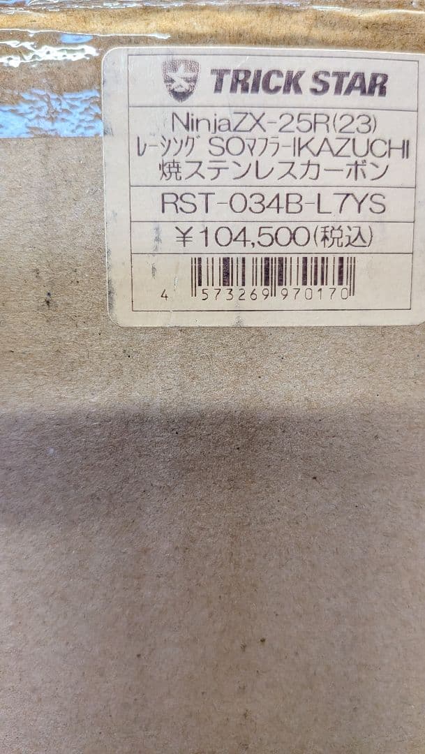 ZX25R (23-25)レーシングスリップオンマフラーIKAZUCHIショート