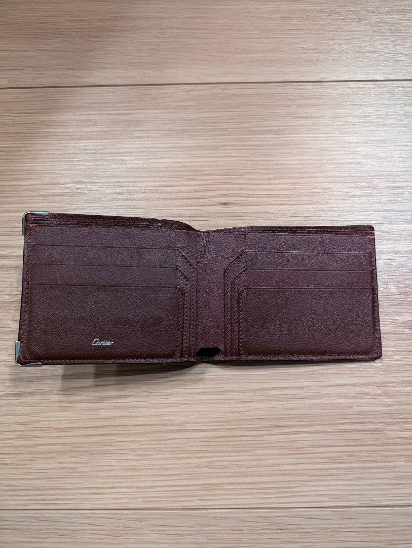 Cartier 二つ折り財布 レザー ブラック