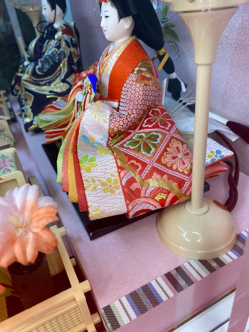 東京久月　雛人形オルゴール付き親王飾り・間口約６１×奥行約３４×高さ約３８㎝