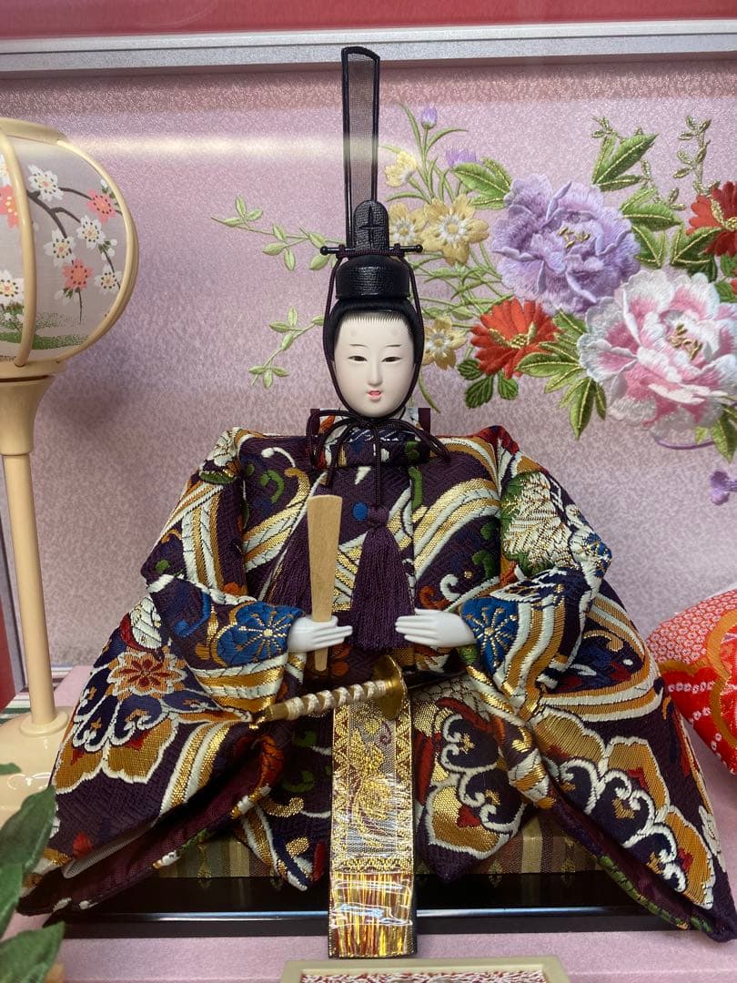 東京久月　雛人形オルゴール付き親王飾り・間口約６１×奥行約３４×高さ約３８㎝