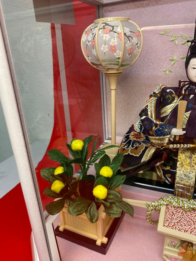 東京久月　雛人形オルゴール付き親王飾り・間口約６１×奥行約３４×高さ約３８㎝