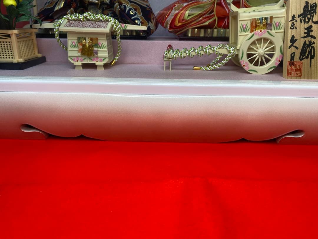 東京久月　雛人形オルゴール付き親王飾り・間口約６１×奥行約３４×高さ約３８㎝