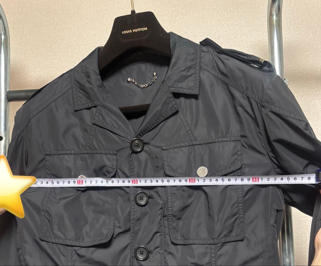希少Louis Vuitton ダークグレー ミリタリージャケット ルイヴィトン