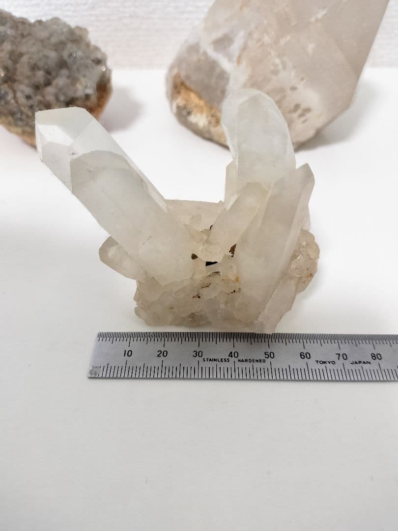 原石セット　3点　水晶　グリーンアメジスト