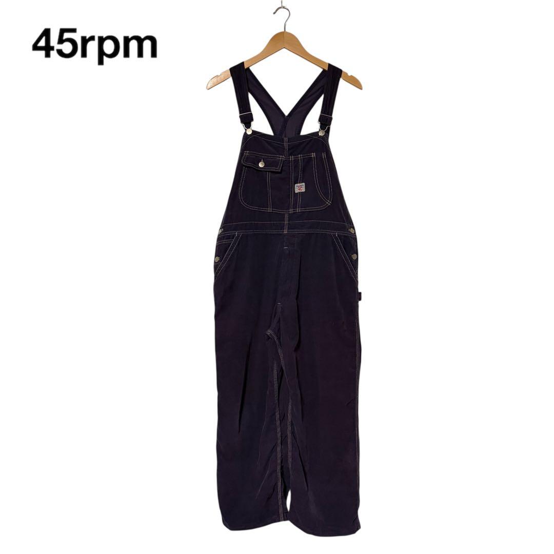45rpm 45r コーデュロイオーバーオール　オールインワン　インディゴ　藍染