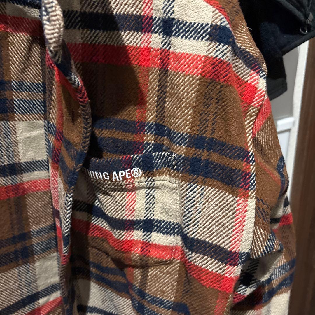 H.T　A Bathing Ape チェック柄ネルシャツ
