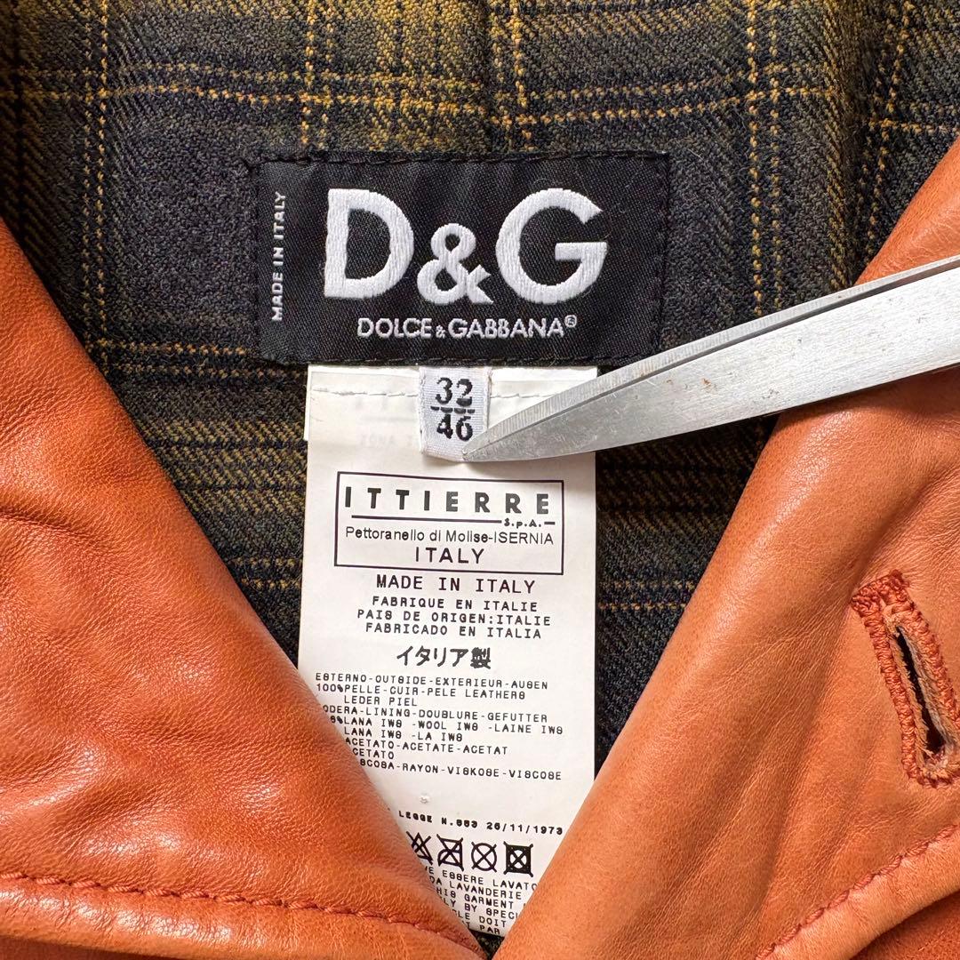 00s DOLCE & GABBANAレザージャケット 46 archive