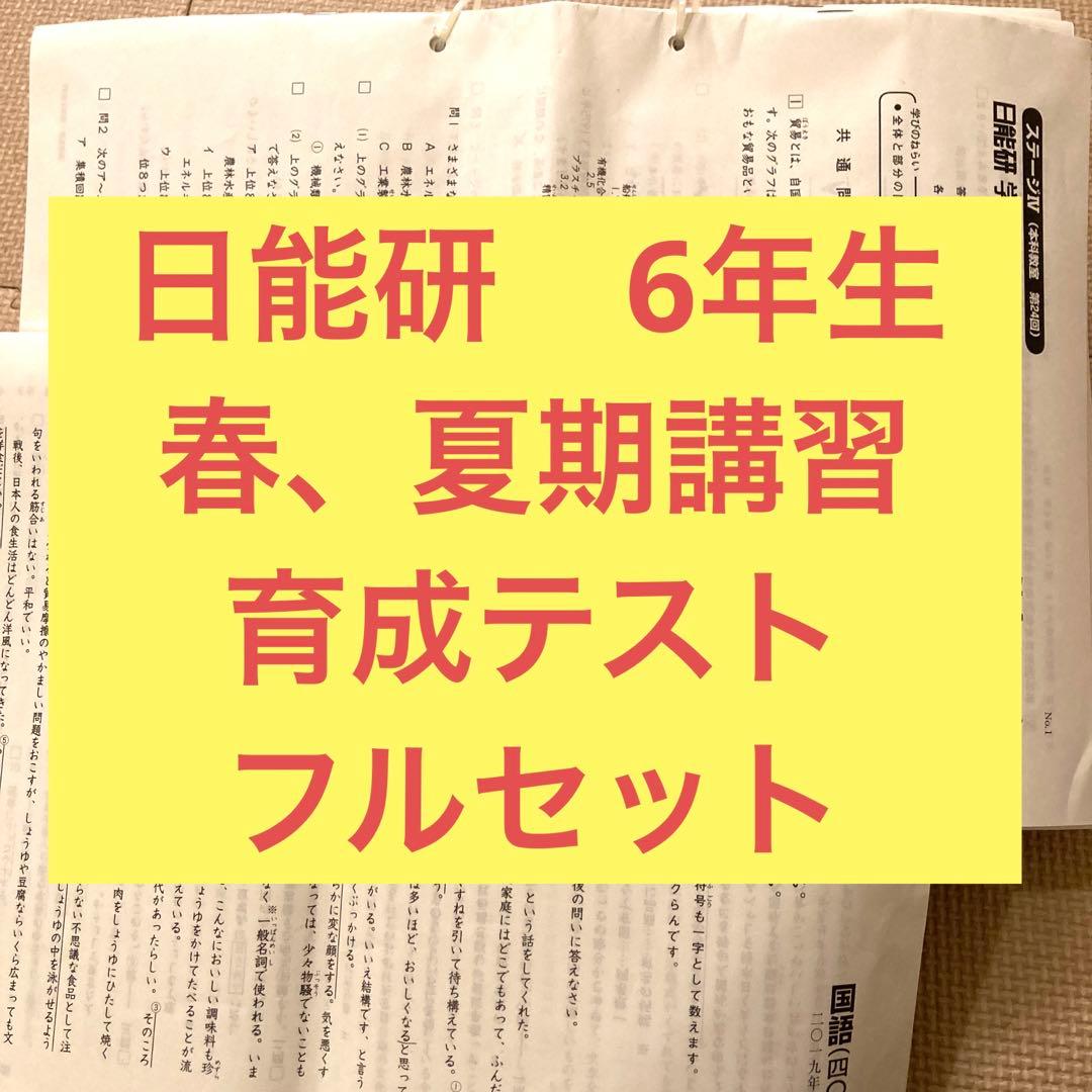 日能研　6年生　育成テストフルセット