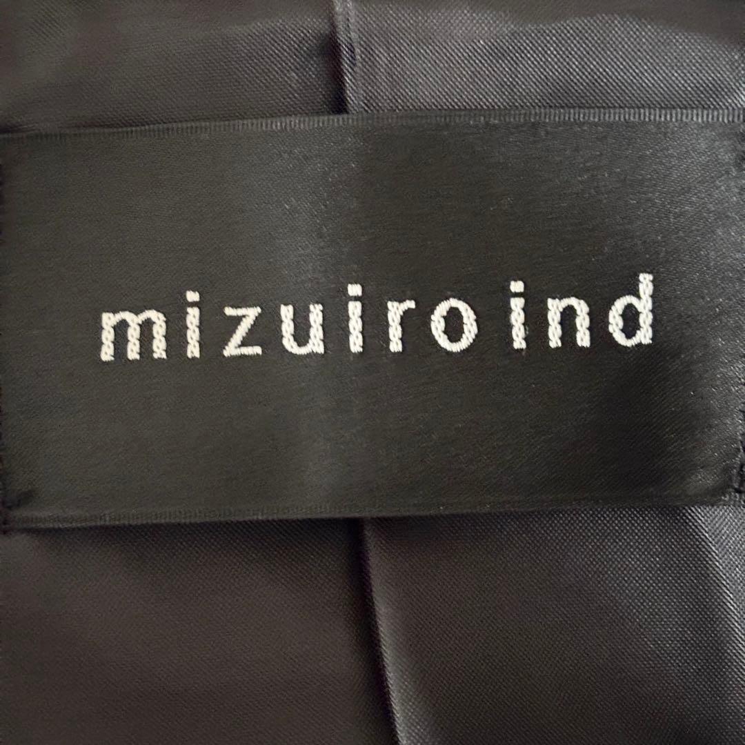 極美品✨️ミズイロインド チェスターコート フリー ブラック ウール ミドル丈