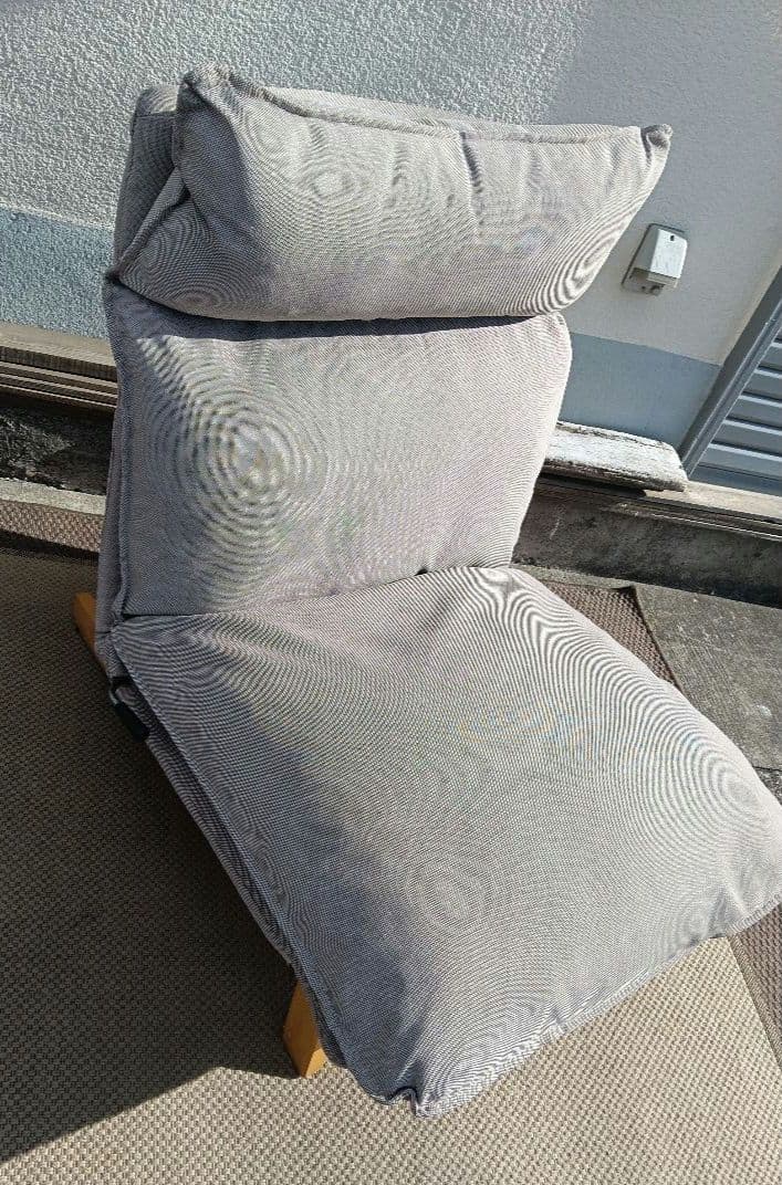 超美品 無印良品 ハイバック リクライニングソファ 無垢材 1P ①