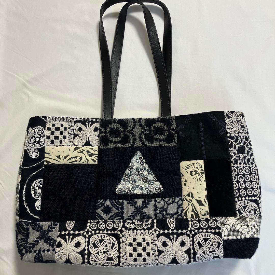 a)ミナペルホネン☆ハンドメイド パッチ肩掛けバッグ(tambourine)