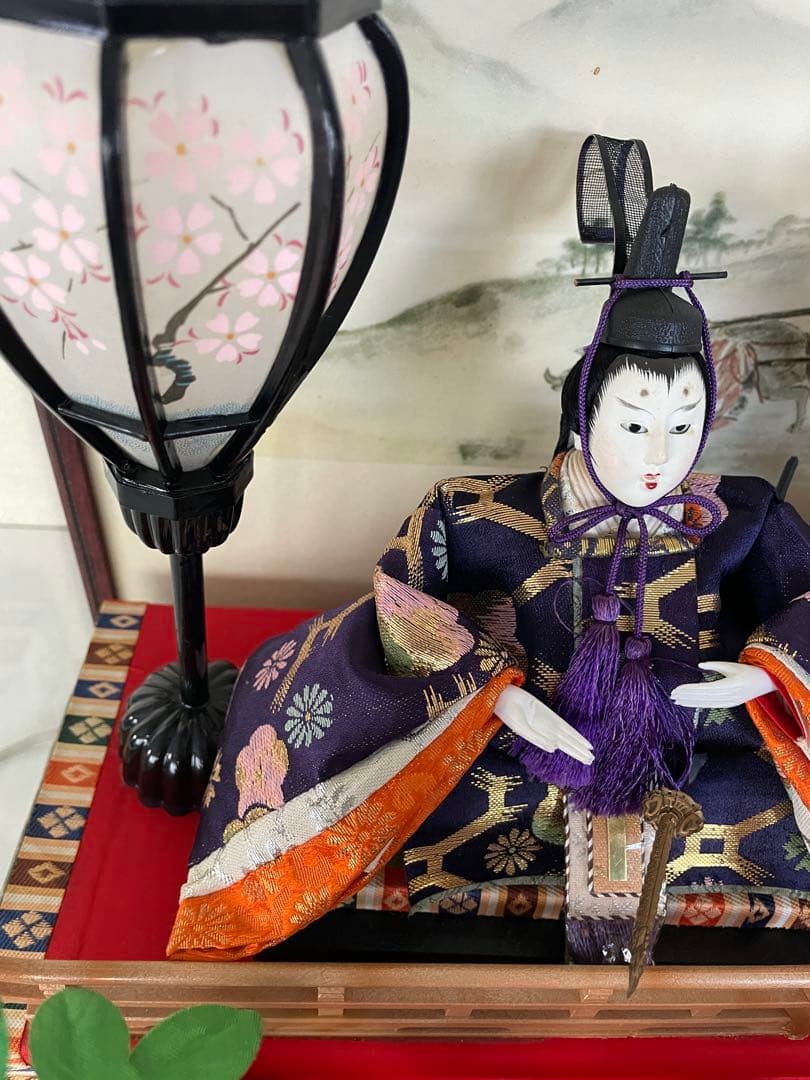 雛人形 昭和レトロ ガラスケース オルゴール付き アンティーク レトロ