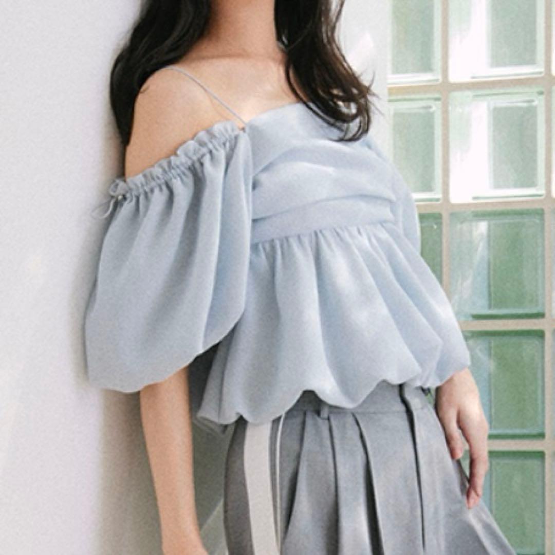 3wayオフショルパフスリーブブラウス　frayid