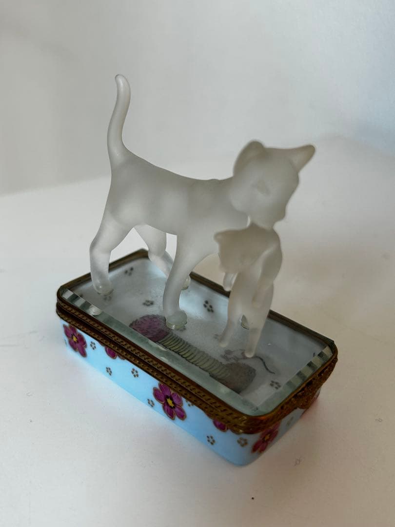 リモージュROCHARDボックスBOXガラスキャット猫シリーズ⑤・希少未使用品