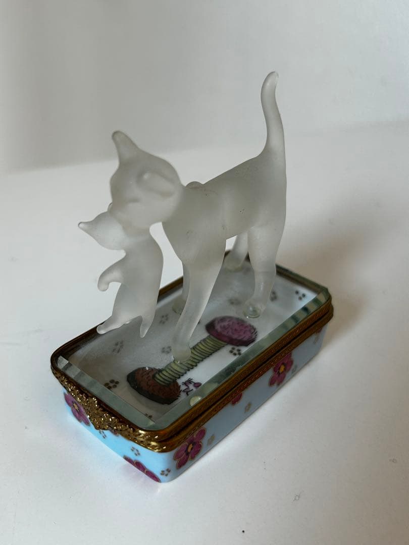 リモージュROCHARDボックスBOXガラスキャット猫シリーズ⑤・希少未使用品