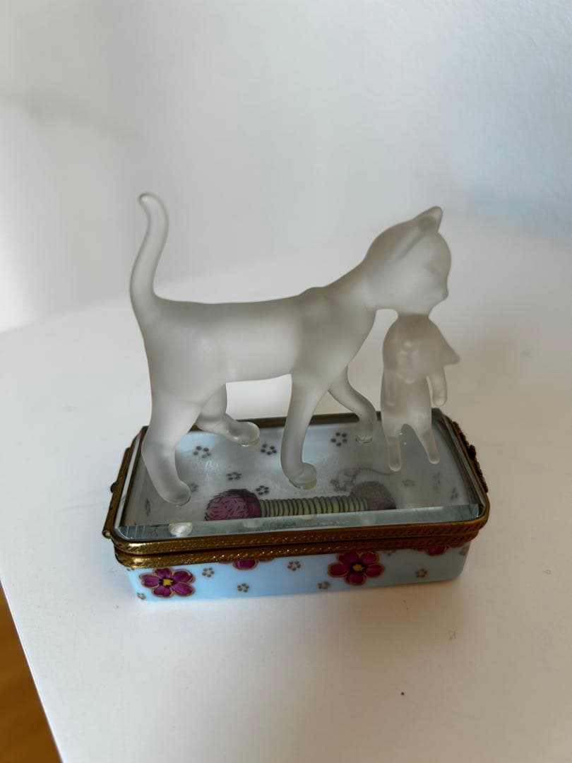 リモージュROCHARDボックスBOXガラスキャット猫シリーズ⑤・希少未使用品