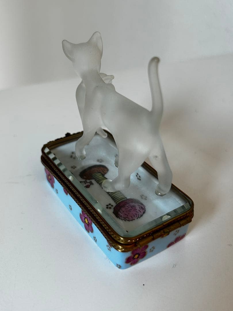 リモージュROCHARDボックスBOXガラスキャット猫シリーズ⑤・希少未使用品