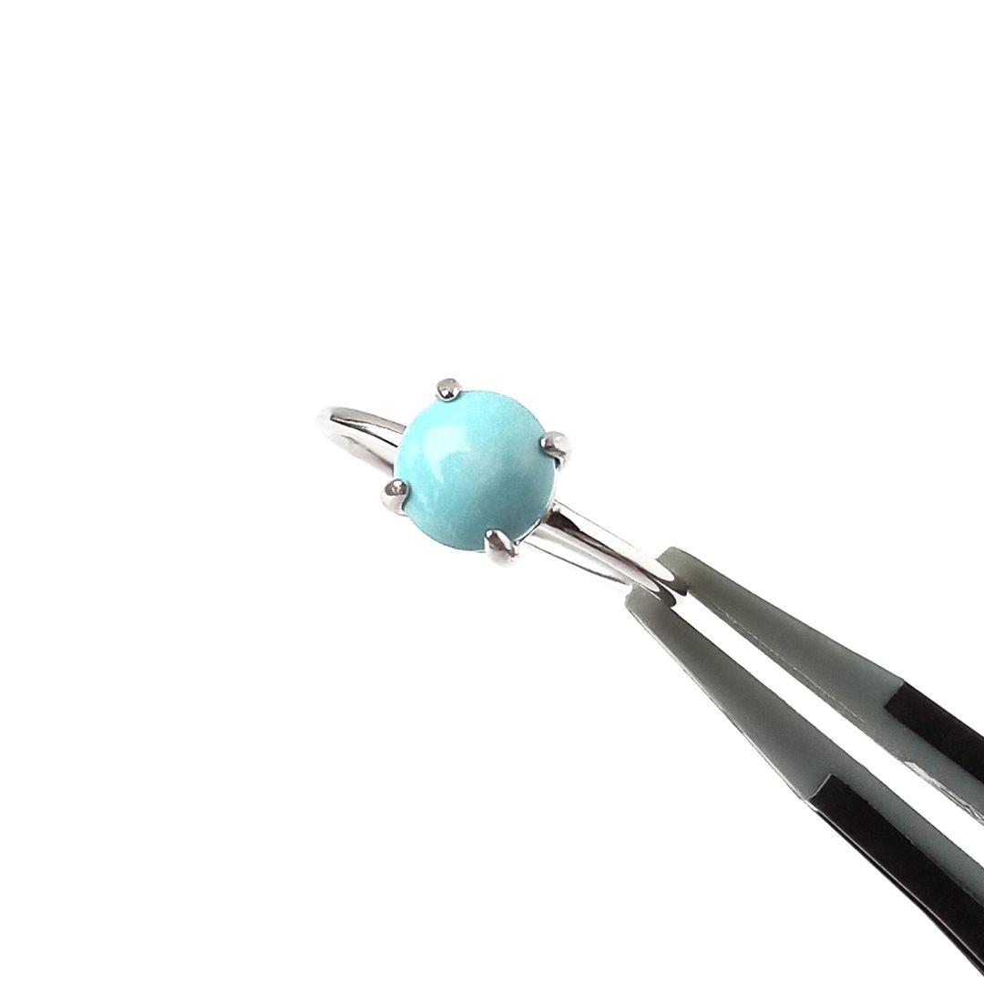 リング｜超希少！ノンスタビライズド・無処理 スリーピングビューティーターコイズ