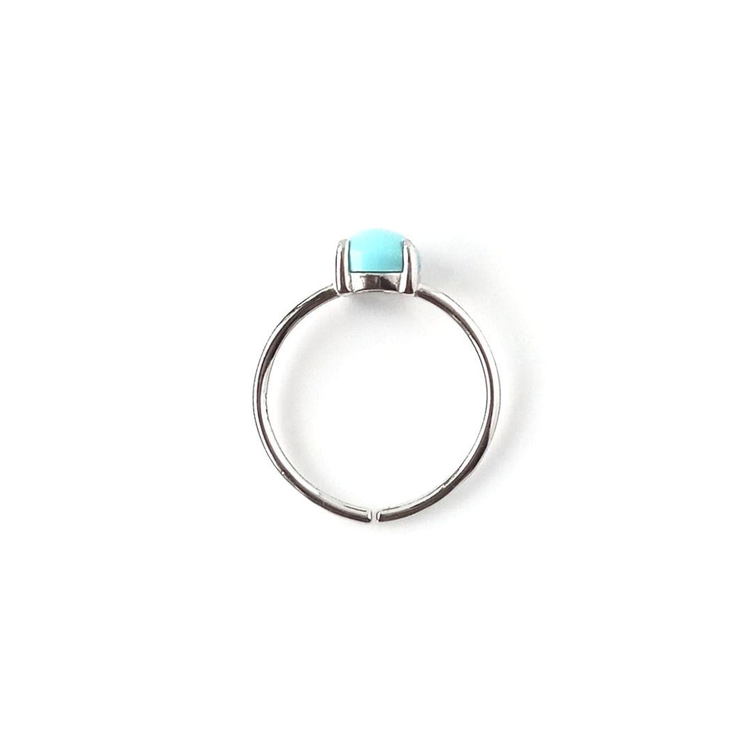リング｜超希少！ノンスタビライズド・無処理 スリーピングビューティーターコイズ