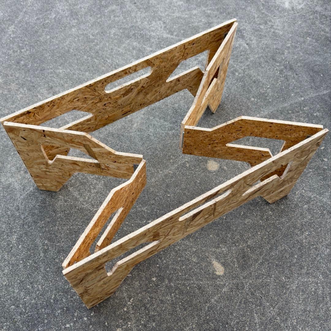 八角形テーブル OSBボード　オクタゴンテーブル　ヘキサテーブル